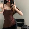 Top da Donna Colore Unito Taglia Grande Canottiera Sexy Ragazze Hot Spalline Sottili Aperte Spalline Sottili Top Sexy Senza Maniche
