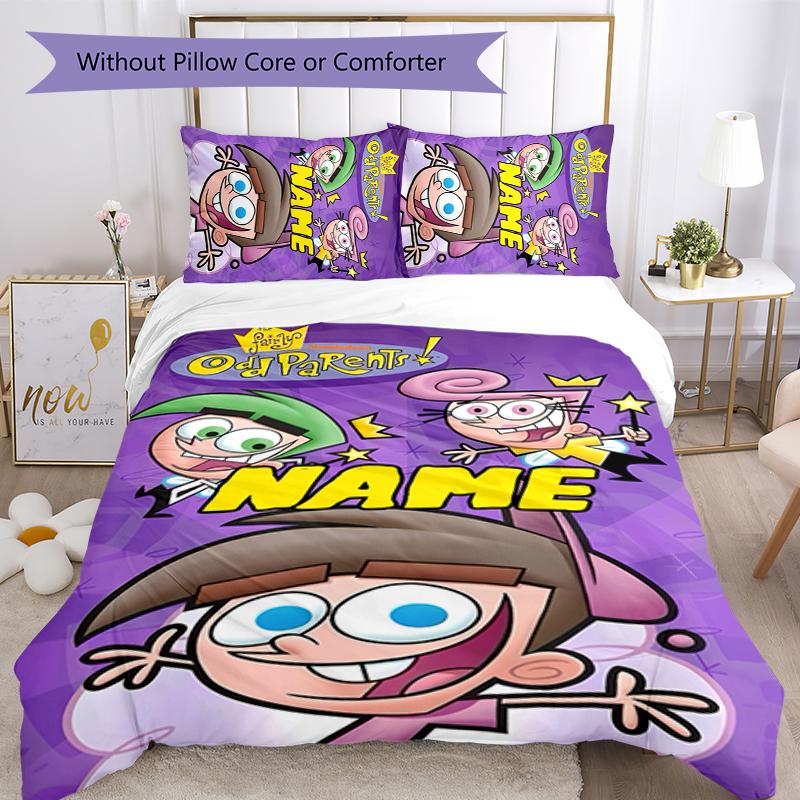 3pcs Custom Name Dexter's Laboratory Bedding Set Duvet Cover Closure Includes 1 Duvet Cover & 2 Pillowcases for All Seasons Bedroom Decor
