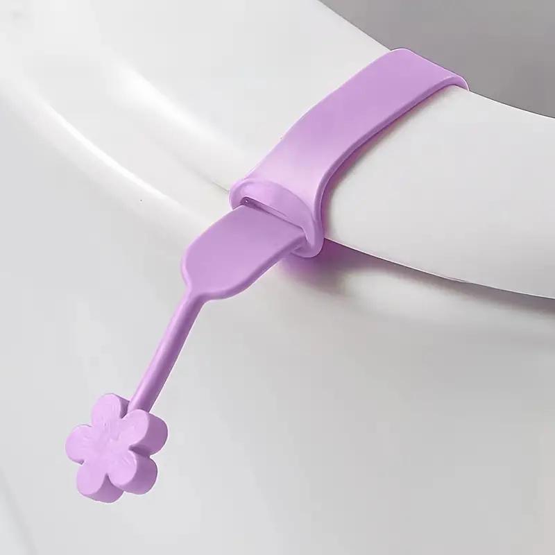 Silicone Flower Toilet Lid Lifter - Cute, Easy-Grip Hygienic Toilet Seat Handle - Durable Sanitary Bathroom Aid for Adults and C