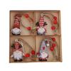 Holiday Charm Ornaments Christmas Gnome Shapes Christmas Wooden Ornaments Set Gnome Gingerbread Man Decorations for Xmas Tree