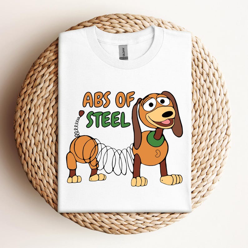 ABS Of Steel Slinky Dog Shirt, Toy Story Funny Shirt, Great Disney Gift Ideas Men Women, Toy Story Slinky Dog Shirt 100