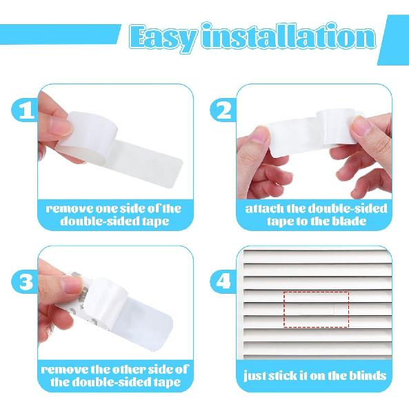 20 PCS Horizontal Blind Repair Tabs, Mini Blind Slat Repair Kit 1 inch Horizontal Blinds Replacement Slat White Blind Fixers for Repairing Damaged