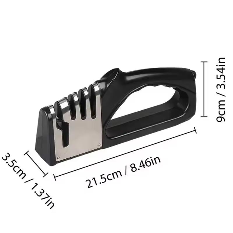 4-In-1 Quick Knife Sharpener,4-Stage Kitchen Knife & Scissors Sharpener Tool With Non-Slip Base,Portable Household Ceramic Stone XXL