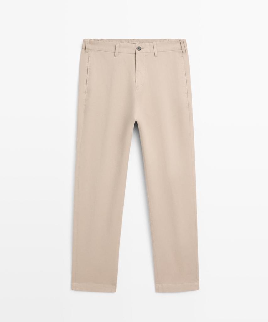 Masimodutti Cotton Blend Slim Fit Pants