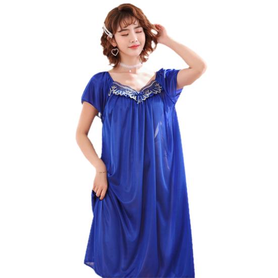 Sexy Wome Pustende Oversized Kortermet Midi Nattkjole Natttøy Pyjamas