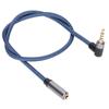 3.5mm Female to 90 degrees  Male Audio Extension Cable 4 Conductor Stereo Audio Cable for MP3 PC Smart Phone