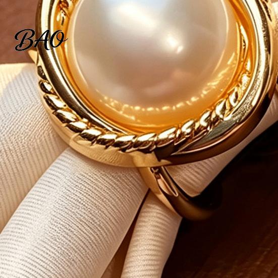 Elegant Pearl Scarf Buckle Alloy Silk Ring with Faux Pearls, Clip Rings for Women, Daily Commuting Round Clip, Retro Holder Dresses And Shirts