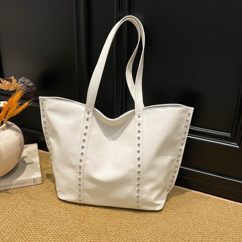 Borsa Tote in Ecopelle Borchiata Borsa a Spalla Oversize da Donna con Design Elegante Grande Capacità Borsa con Borchie