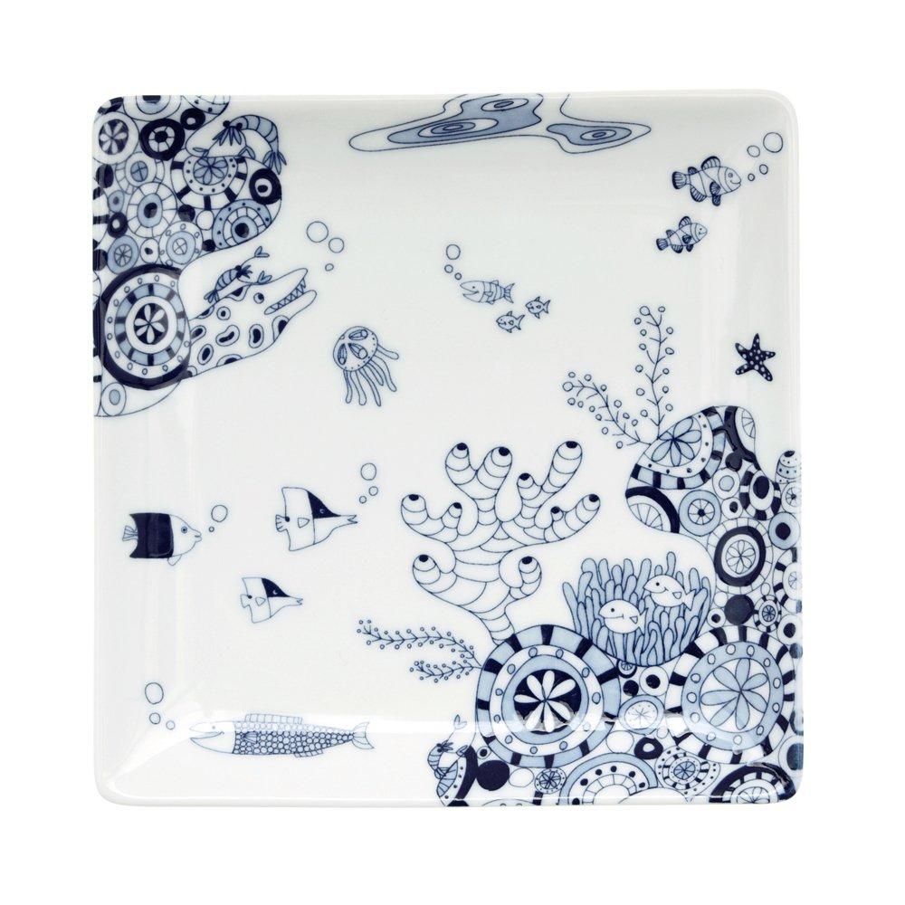 

natural69 cocomarine Square Under the Sea Natural 69 Hasami Cocomarine Square Microwave and Dishwasher Made in Stylish and Nordic Japanese or