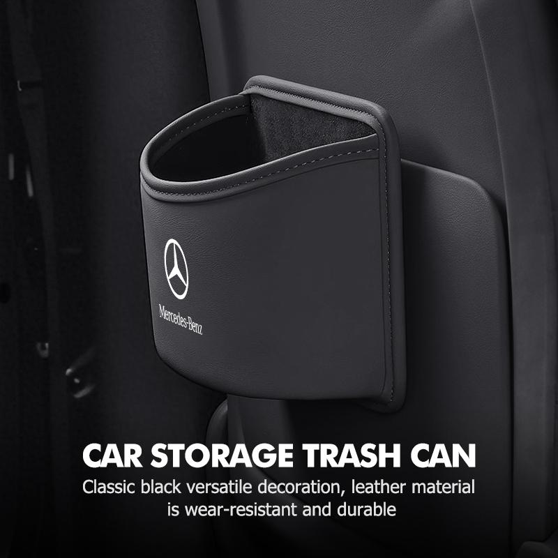 Car Side Door Trash Bin Hanging Garbage Dust Case Storage Box For Mercedes Benz CLK GLC W212 C200 C300 W203 W204 W205 W169 W176