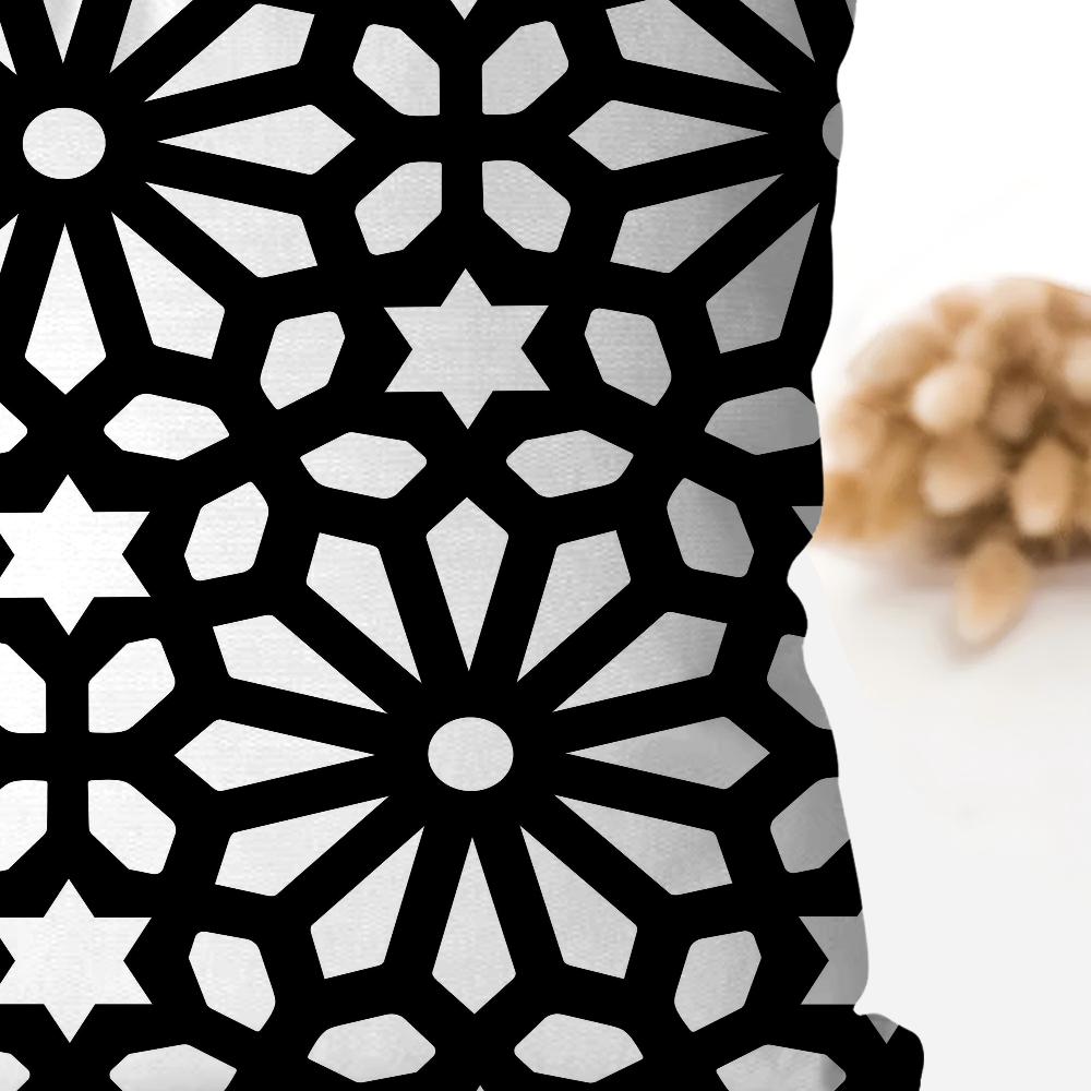 1pc Retro Simple Black And White Shape Pillow Case Square Pillow Bedroom Sofa LeisureCushionCarLiving Room Home Decoration 40X40