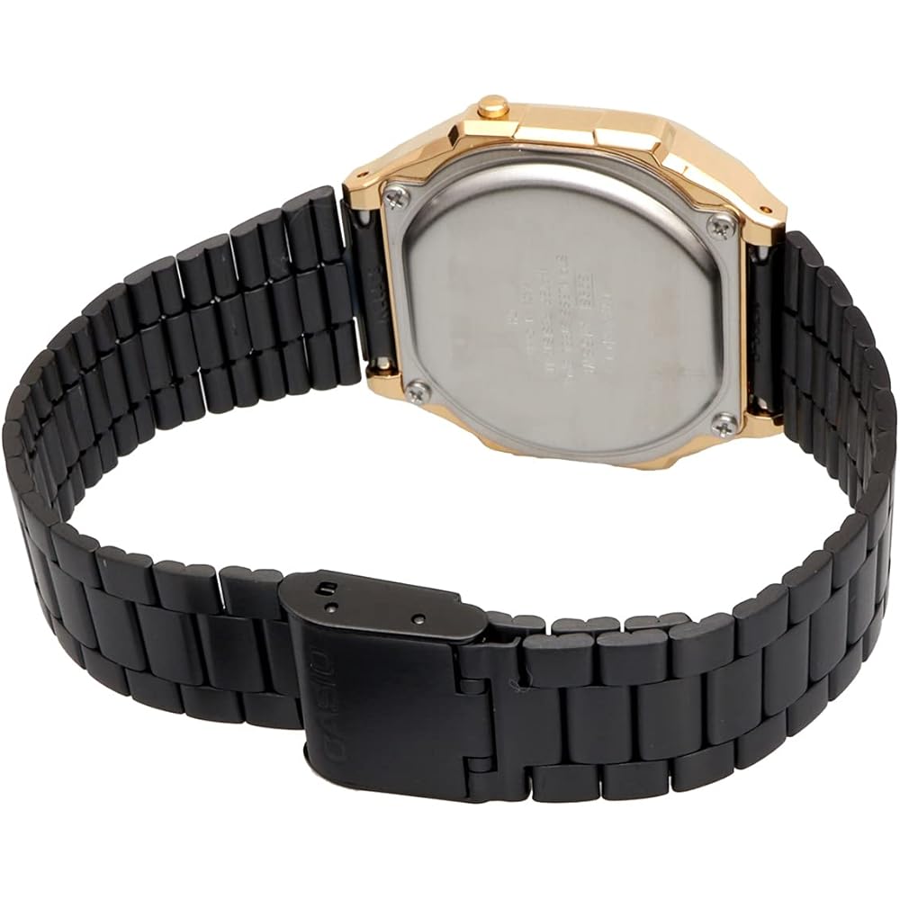 [Casio] CASIO Digital Watch Standard A168WEGB-1B Men's Women's Black x Gold Black Reversed LCD Ov...