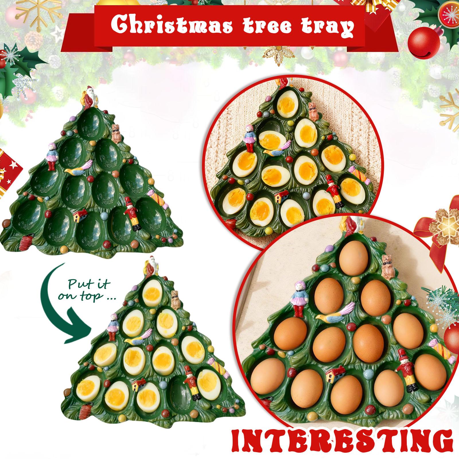 

Deviled Egg Platter, Deviled Egg Charcuterie Board Tray Holder Carrier With 12Holes For Kitchen Countertops One Size