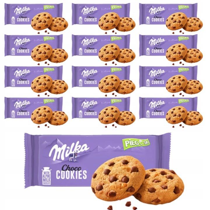 Milka Pieguski Galletas Choco con Trozos de Chocolate con Leche, 135 g