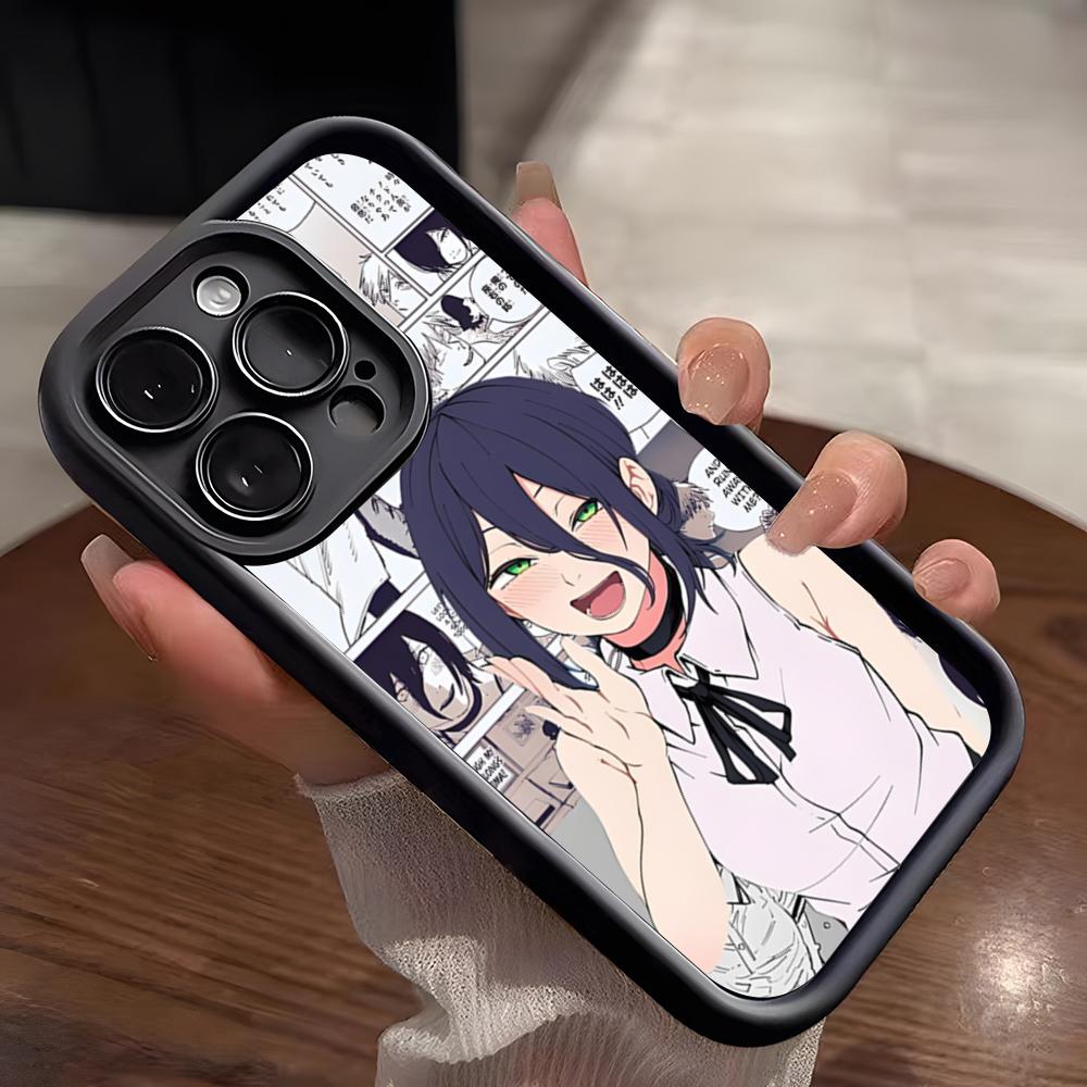 

Reze Chainsaw Anime Phone Case For IPhone 17 Pro Max 15 Pro 16 14 Plus 12 13 Mini 11 Pro Shockproof Soft Cover iPhone 11 Pro Max