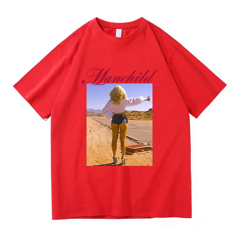 Sabrina Carpenter Manchild T Shirt Hot Fashion UnisexWomen Aesthetic Vintage Graphic TShirt High Quality Cool Cotton Tees Shirts