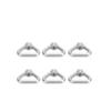 6 pcs M8 Thread Lifting Eye Nut Silver Triangle Shape Triangle Ring Nut Female Thread 304 Stainless Steel Eye Bolt Nut