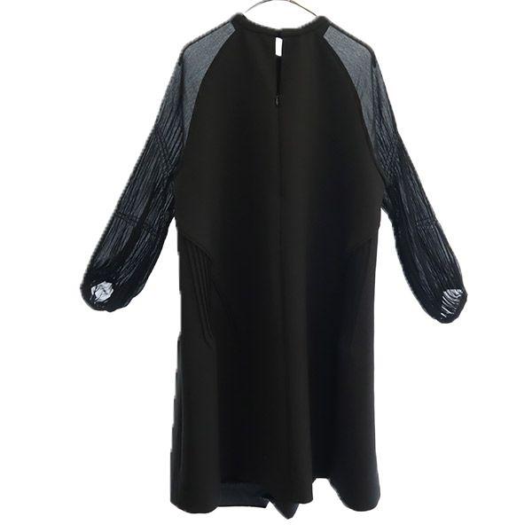 SNIDEL Long sleeve Sheer sleeves one piece black Women Used