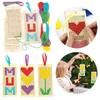 8Pcs/Set Art Cross Stitch Kit Hollow Out Embroidery Kit Christmas Crafts  Parent-child Interaction