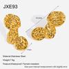 Explosive light luxury plated 18K gold stainless steel earrings retro texture love sun eye stud earrings earrings women