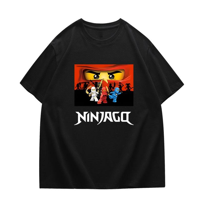 Kurzarm T-Shirt Kinder Sommer 2024 Neue Phantom Ninja Co-Branding Kleidung Jungen Baumwollkleidung