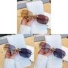 Square Frameless Color Changing Sunglasses With Uv400 Protection For Outdoor Activities And Fashion Style