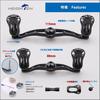 HEIGHTEN Reel Handle with 22mm Knob for Abu Universal Baitcasting Reels Fan Series 115/88mm Shimano, Daiwa, (Black, 115mm) (862)