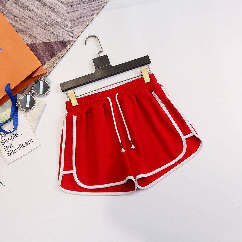 

Брюки хорошего качества для женщин Весенние и летние спортивные шорты Женские брюки больших размеров с широкими штанинами Пижамные брюки для женщин S красный