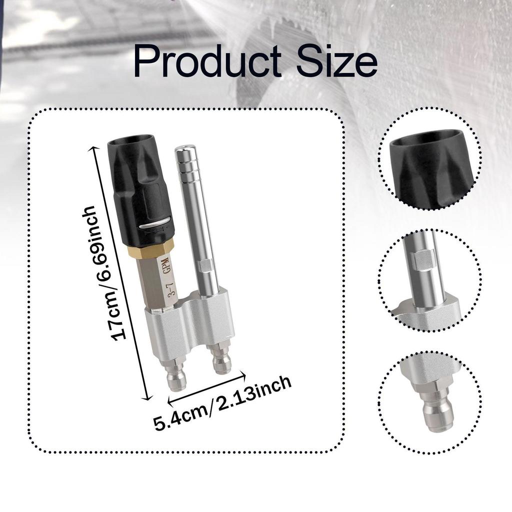 Twist Nozzle Quick Connect Rotate Spray Pattern Downstream Soft Wash Nozzle