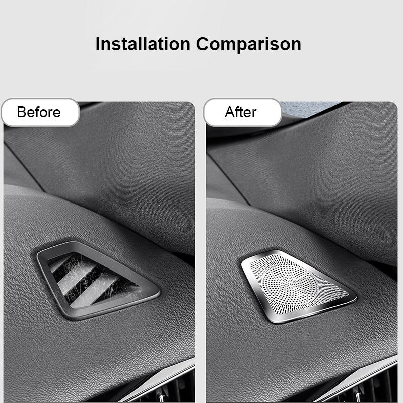 2pcs/set Stainless Steel Dashboard Air Conditioning Vent Frame Decorative Cover Trim Frame for Volvo XC60 S60 V60 2018-2026
