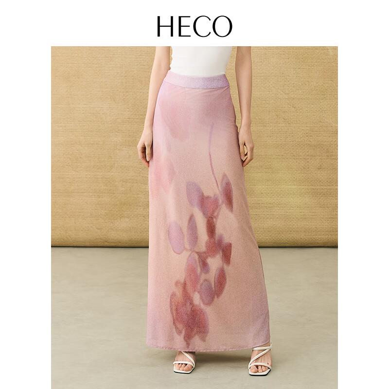 HECO Shixia Gradient Floral Straight Skirt