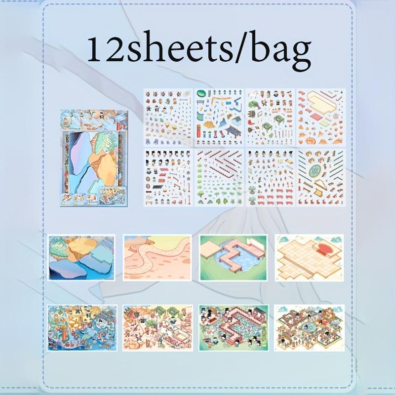 3D Scene Sticker Collection Multiple Miniature Landscape Sticker For Collage Creation DIY Sticker Decoration Scrapbook Stickers