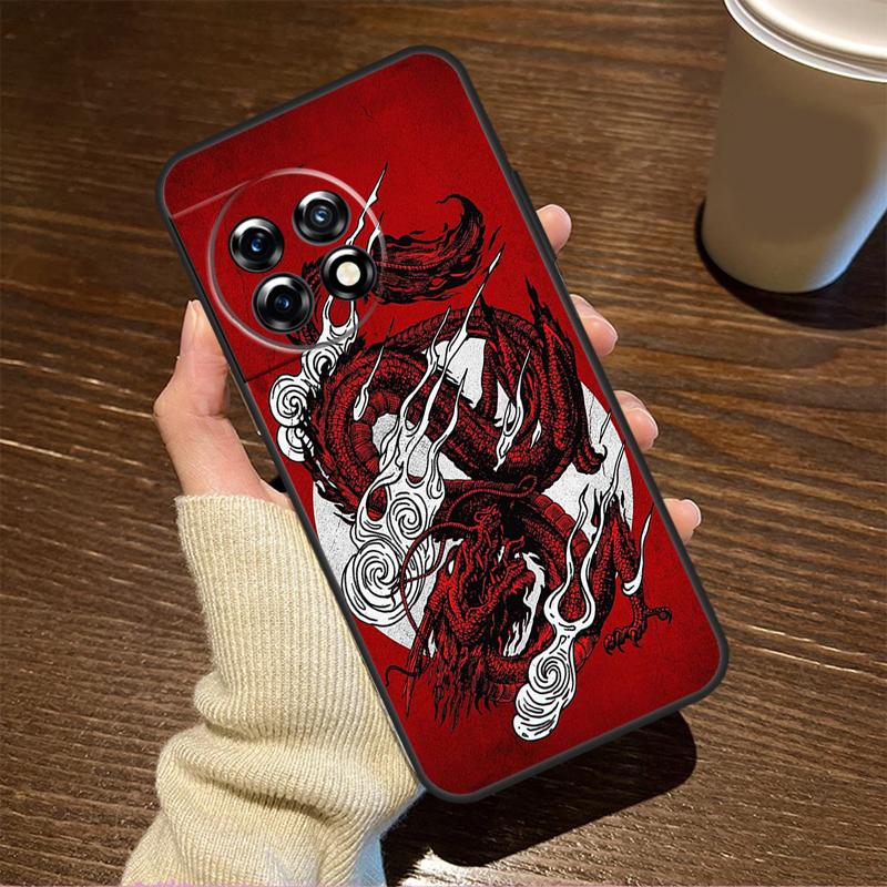 Chinese Style Crane Dragon For OnePlus 15 13 12 11 15R 13R 12R 8T 10T 13T Case For OnePlus Nord 5 CE 2 3 4 Lite N20 N30