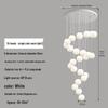 Modern Minimalist Moon Planet Staircase Pendant Chandelier for Duplex Villa Living Room