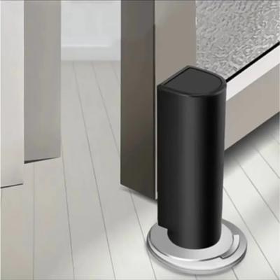 Stainless Steel Magnetic Door Stopper, Gray Black Nail Free Door Base, Door Hardware Door Close Prevention Door Stop Door Closer