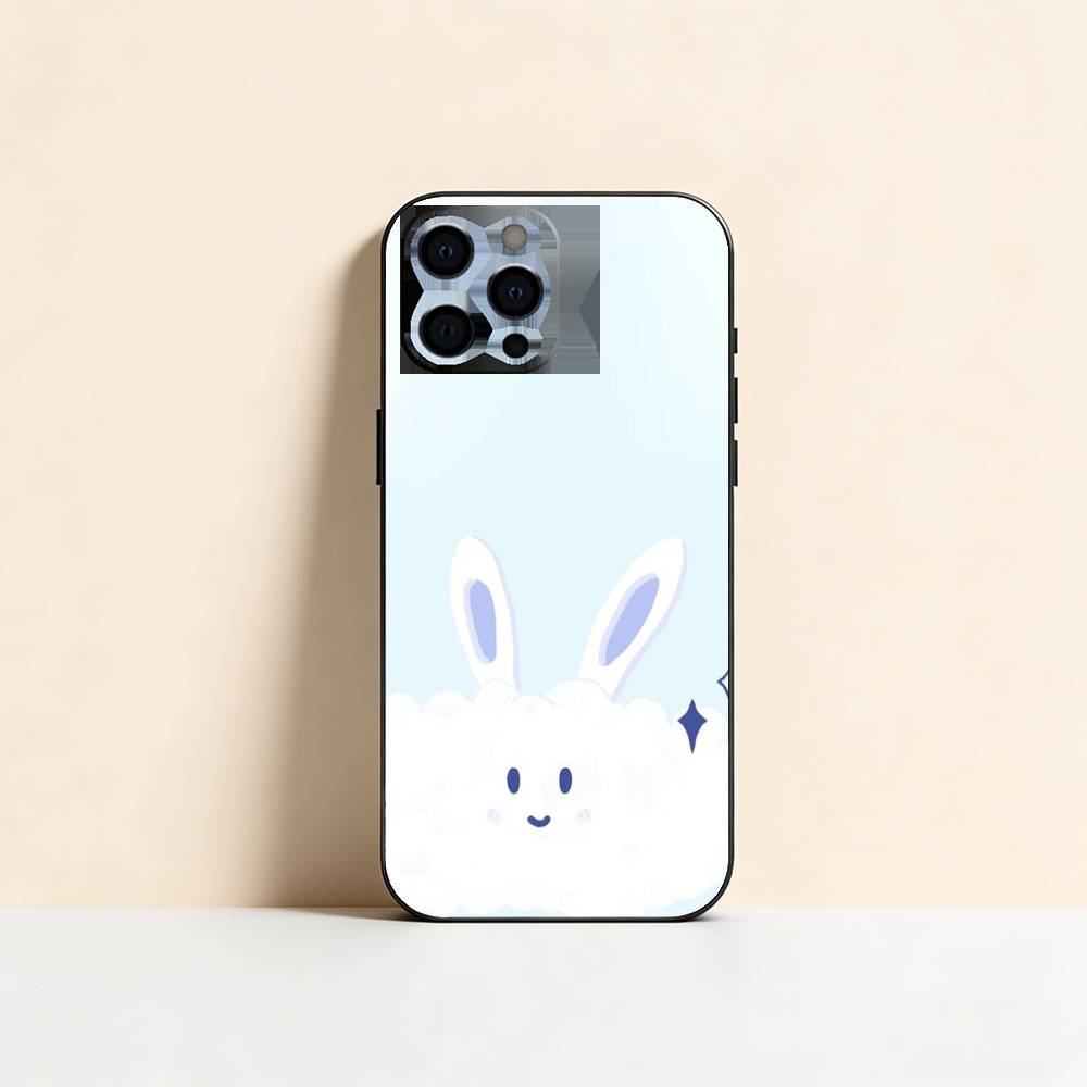 Cloudy Bunny Phone Case Silicone Soft For IPhone 17 16 15 14 13 12 11 X XR Plus Pro Max Plus