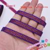 1CM Wide Ethnic Miao Ribbon: Gold/Silver Thread Handmade Lace - No. 103