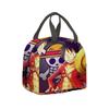 Borsa per il pranzo per bambini Anime One Piece King dei Pirati per studenti delle scuole elementari e medie Borsa da picnic con impacco di ghiaccio Borsa termica portatile per bento