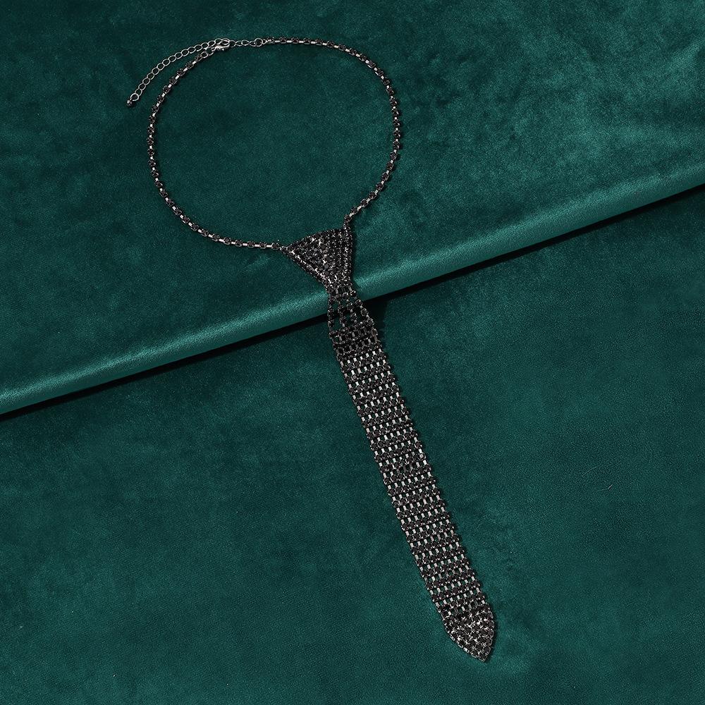 Rhinestone tassel necklace, long personalized exaggerated wind claw chain necklace