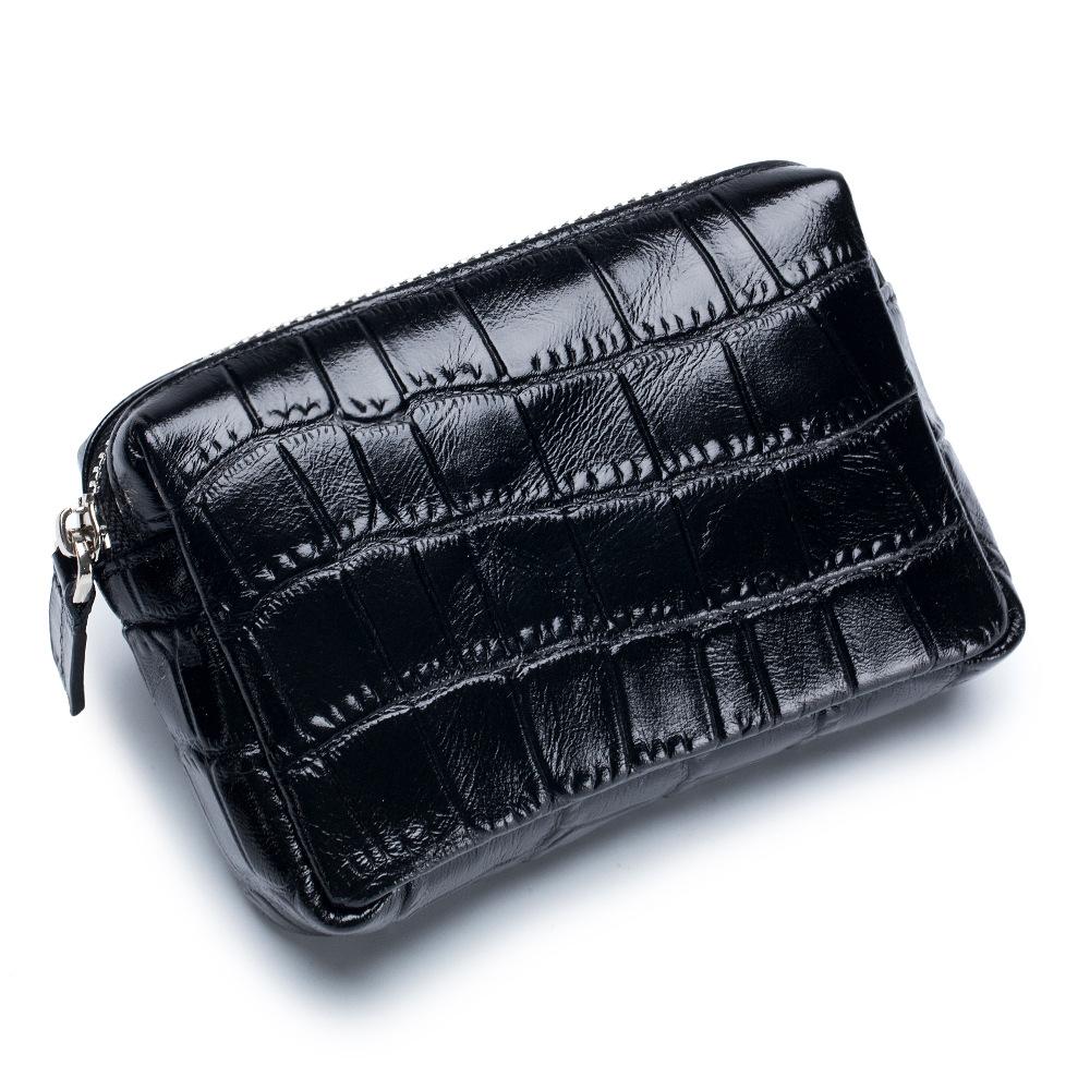 Fashion crocodile pattern cowhide small change bag women's small and exquisite, women's mini multi-functional coin bag small wallet