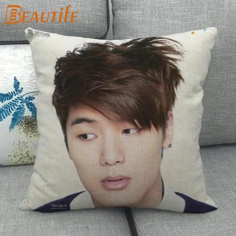 45X45cm CNBLUE KPOP Pillow Cover Square Zipper Cotton Linen Fabric Pillow Cases Bedroom Home Decorative Boys Girls Gift