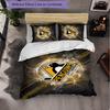 Pittsburgh Penguins Pattern Microfiber 3Pcs Bedding Set Decor Duvet Cover Set For Bedroom Home Use
