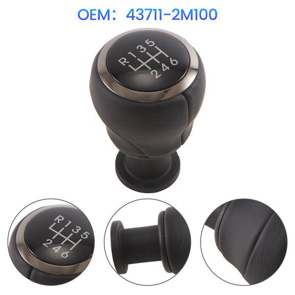 Black ABS 6-Speed Manual Transmission Shift Lever for Cars - Model 437112M1009P