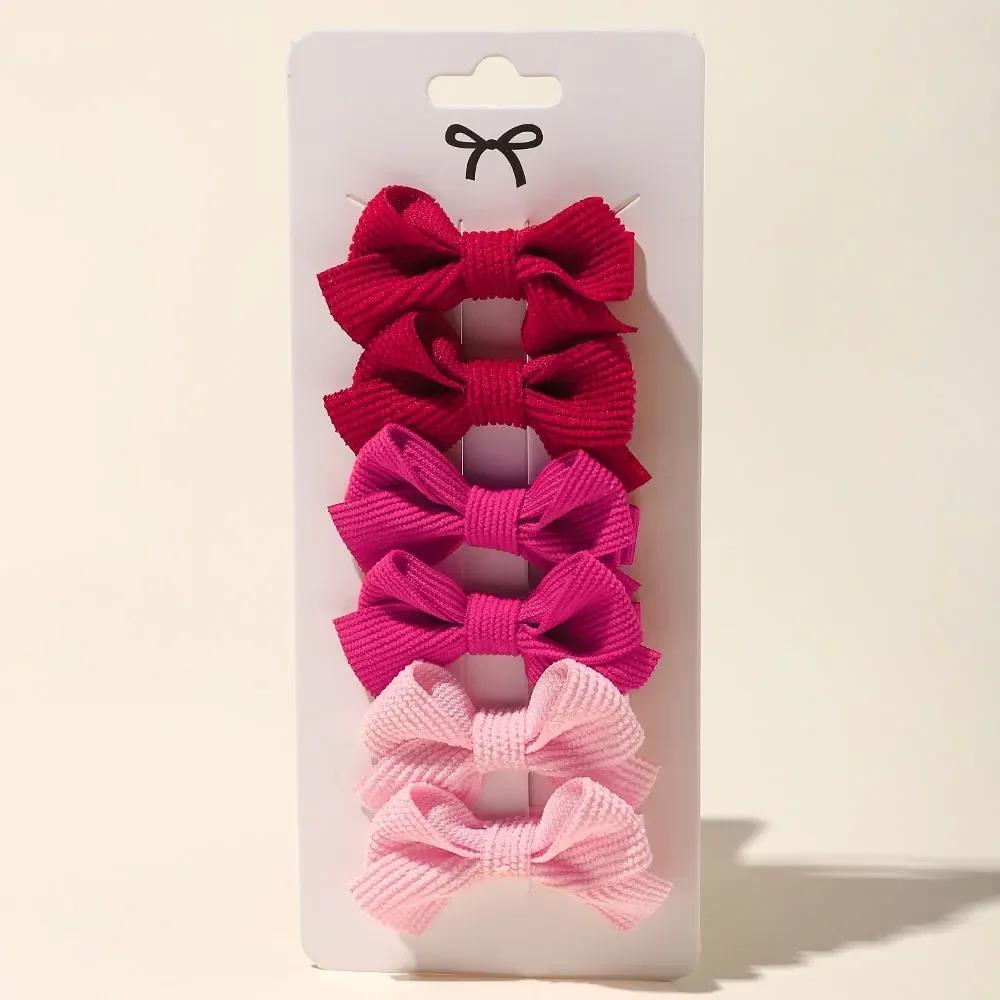 

6Pcs/set Kids Bow Hairclips Girl Toddler Classical Cheer Bowknot Hair Bangs Hairpin Toddler Lovely Hair Accessories Gift Sets
