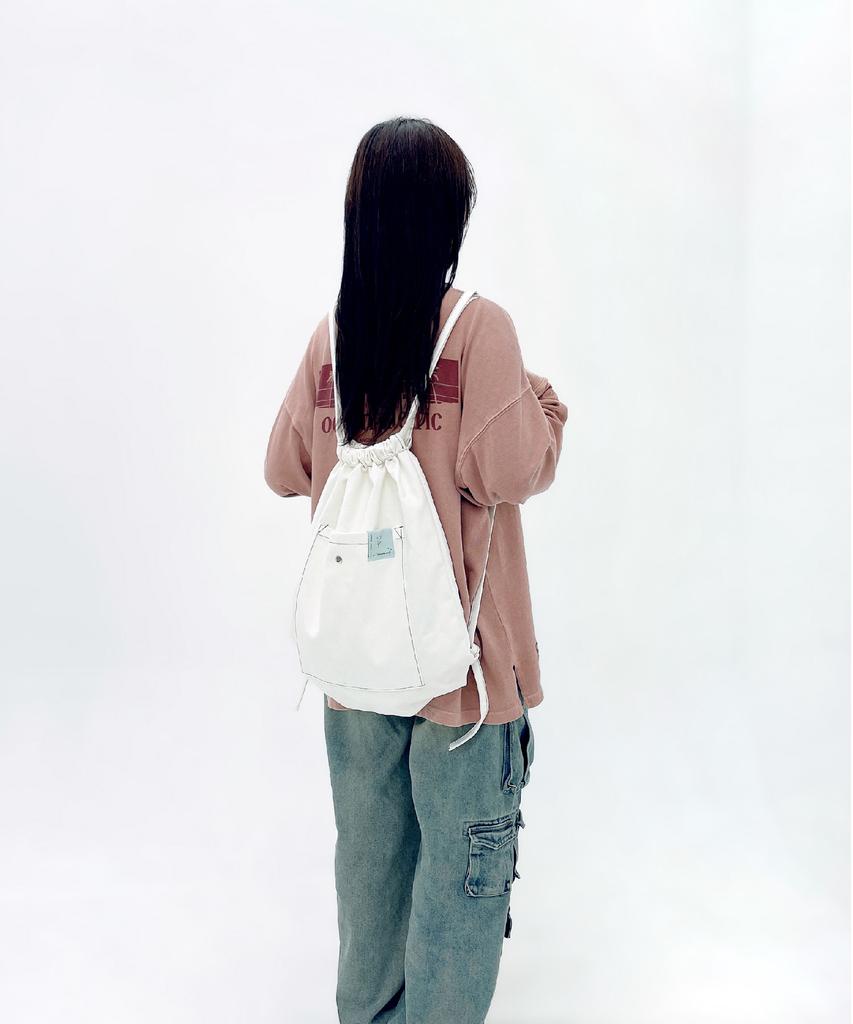 Sonnetofnight Denim Casual String Backpack (Gym Sack)