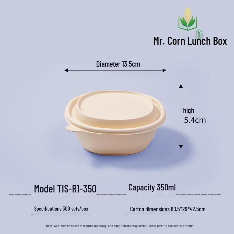 Compostable Corn Starch Round Takeaway Bowl