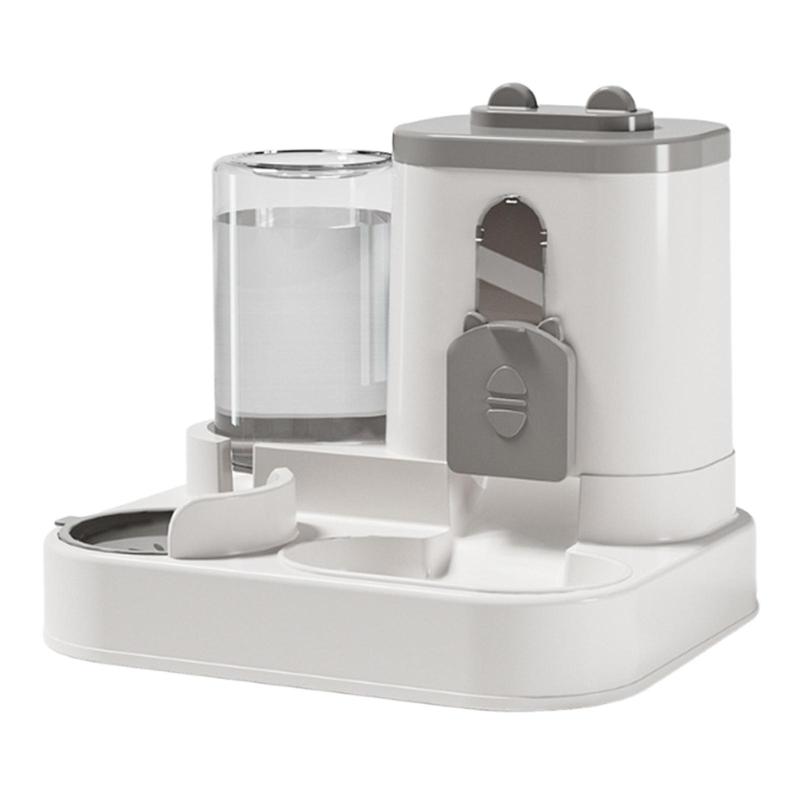 Cat Feeder and Water Dispenser Automatic Waterer Travel Supply Gravity Feeder for Cats Small Medium Dogs Rabbits Kitty Puppy