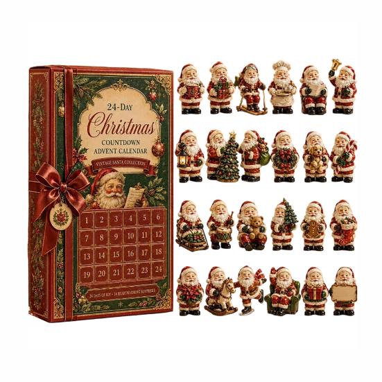 Dekorace odpočítávání do svátku Heritage Akrylový adventní kalendář, Dekorativní závěsná ozdoba, Odolný lehký zahradní blind box pro domácí ložnici a