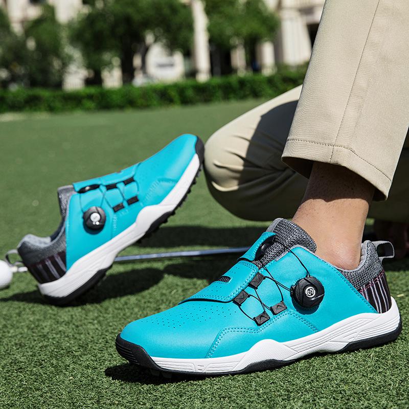 Professional Anti-Skid Waterproof Golf Shoes With Knobs Buckle Unisex Footwear Lightweight Golfing Sneakers