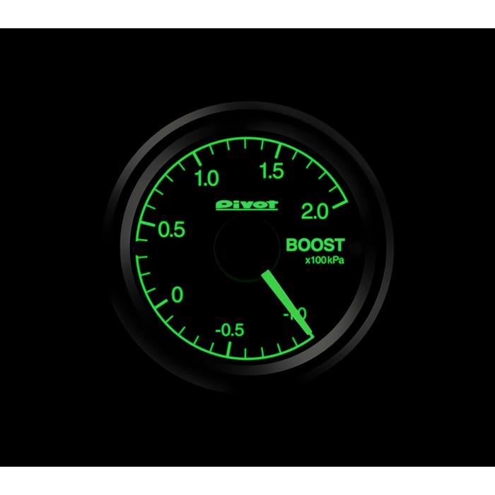 Pivot GT Gauge-52 Boost Gauge, Green Illumination, GSB-5G, Small